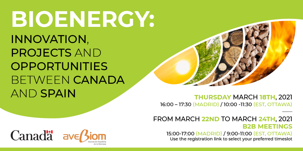 Webinar Canada Espana sobre oportunidades mercado bioenergia y biomasa