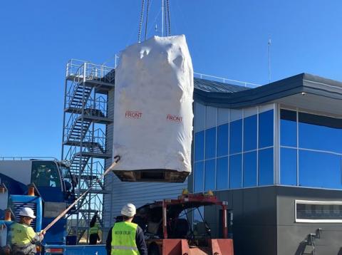 descarga caldera biomasa compte en red calor ceder ciemat de rebi en lubia soria