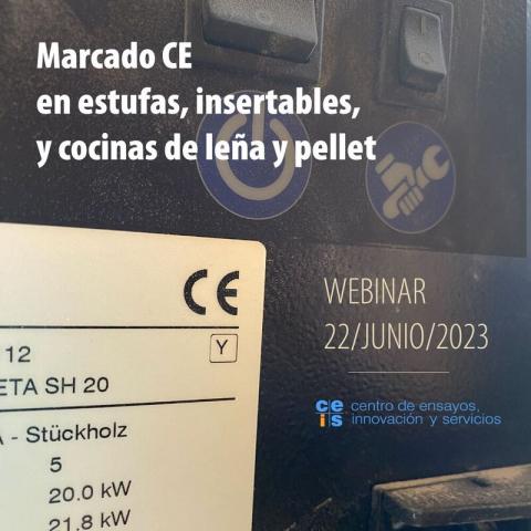 webinar marcado CE por CEIS en estufas pellet y lena